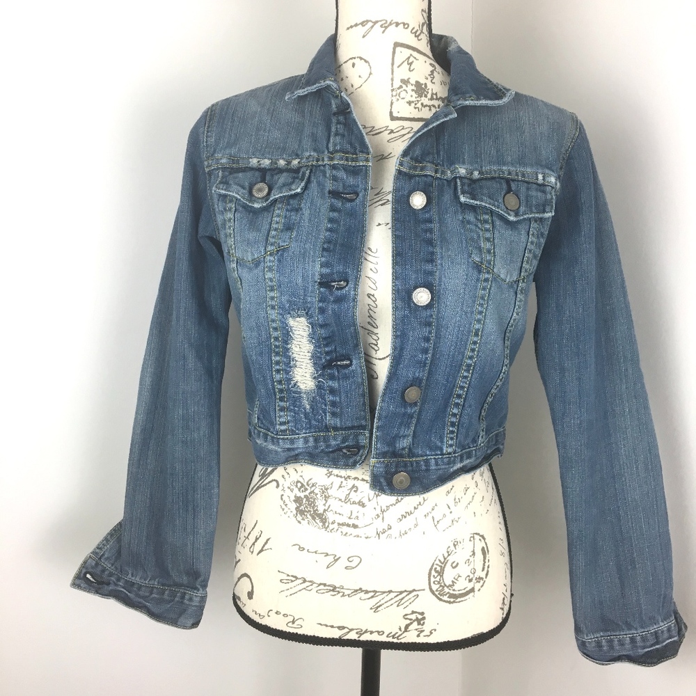 American Eagle Outfitters Womens Distressed Jacket